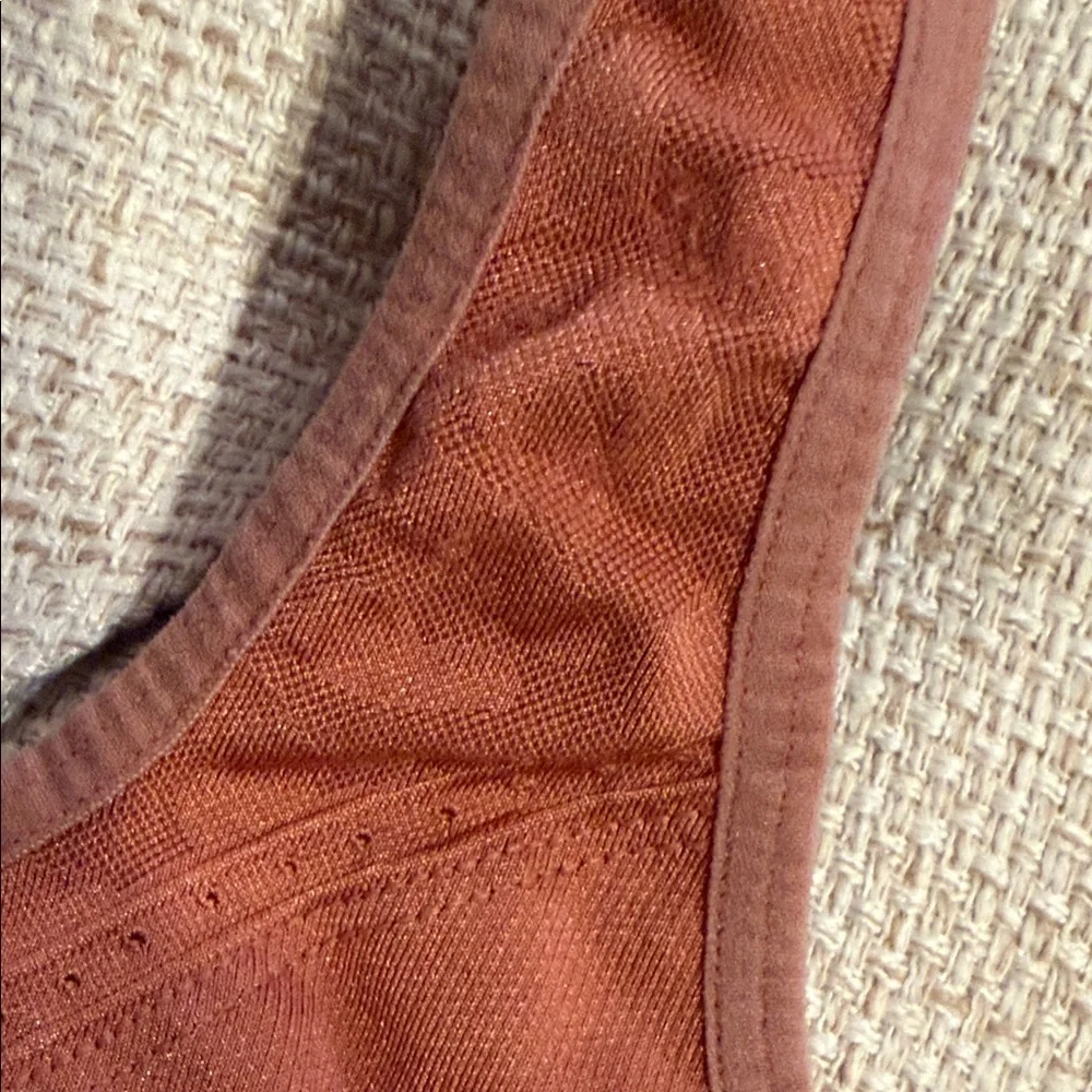 Victoria’s Secret Women's Dusty Pink Bralette Leopard Print Inlay Design M